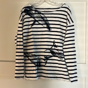 J.Crew long sleeve striped T-shirt. Wildlife conservation society tee
